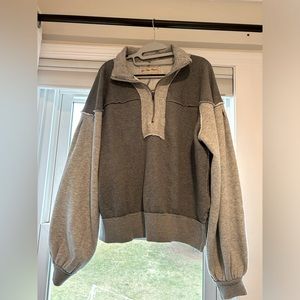 NWOT Medium Free People Kassey 1/2 zip sweater